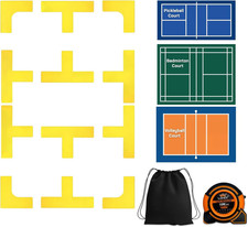 Pickleball Court Marking Kit with 33Ft Long Tape Measure and Reference Cards