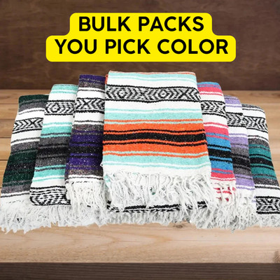 BULK Authentic Mexican Blanket Throw Blankets | Yoga Wedding Beach Home Party