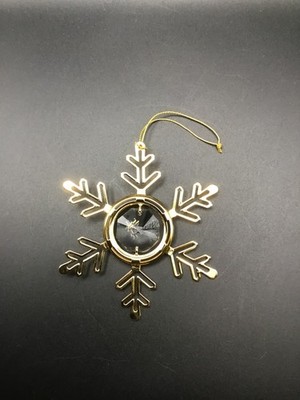 Crystal Delight Gold Color Crystal Snowflake