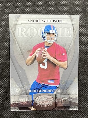 2008 Leaf Certified Materials Andre Woodson New York Giants Rookie #152 #/1500