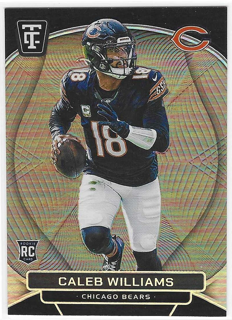 Caleb Williams Panini Totally Certified #101 Mirror Platinum Gold