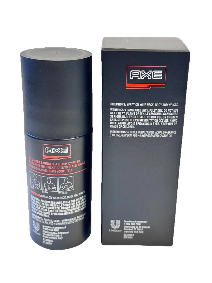 Fragancia diaria Axe almizcle helado y jengibre nueva en caja RARA Foto 2 de 2