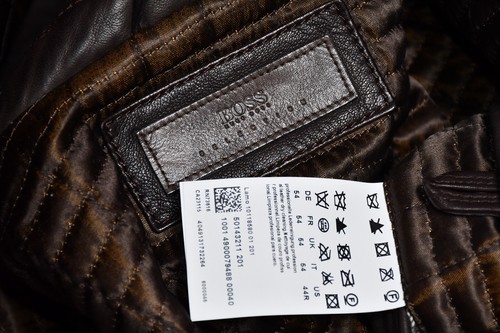 Hugo Boss Selection Brown Lamb Leather Jacket Men's size 44R - Picture 12 of 14