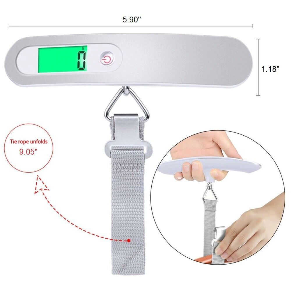 Portable Travel LCD Digital Hanging Luggage Scale Electronic Weight 110lb / 50kg