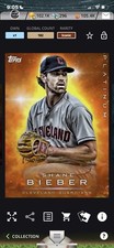 2022 bunt digital platinum Shane Bieber Icontic