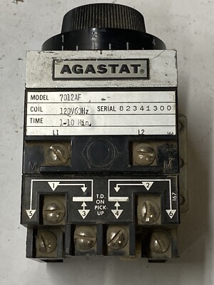 Agastat 7022AF Time Delay Relay 1-10min 120v-ac