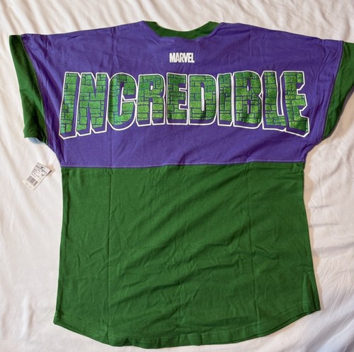 Universal Studios Marvel Incredible Hulk Glitter Long Sleeve Spirit Jersey Small - Picture 5 of 7