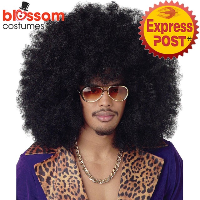 Super Jumbo Afro Black 70s Disco Hippie 