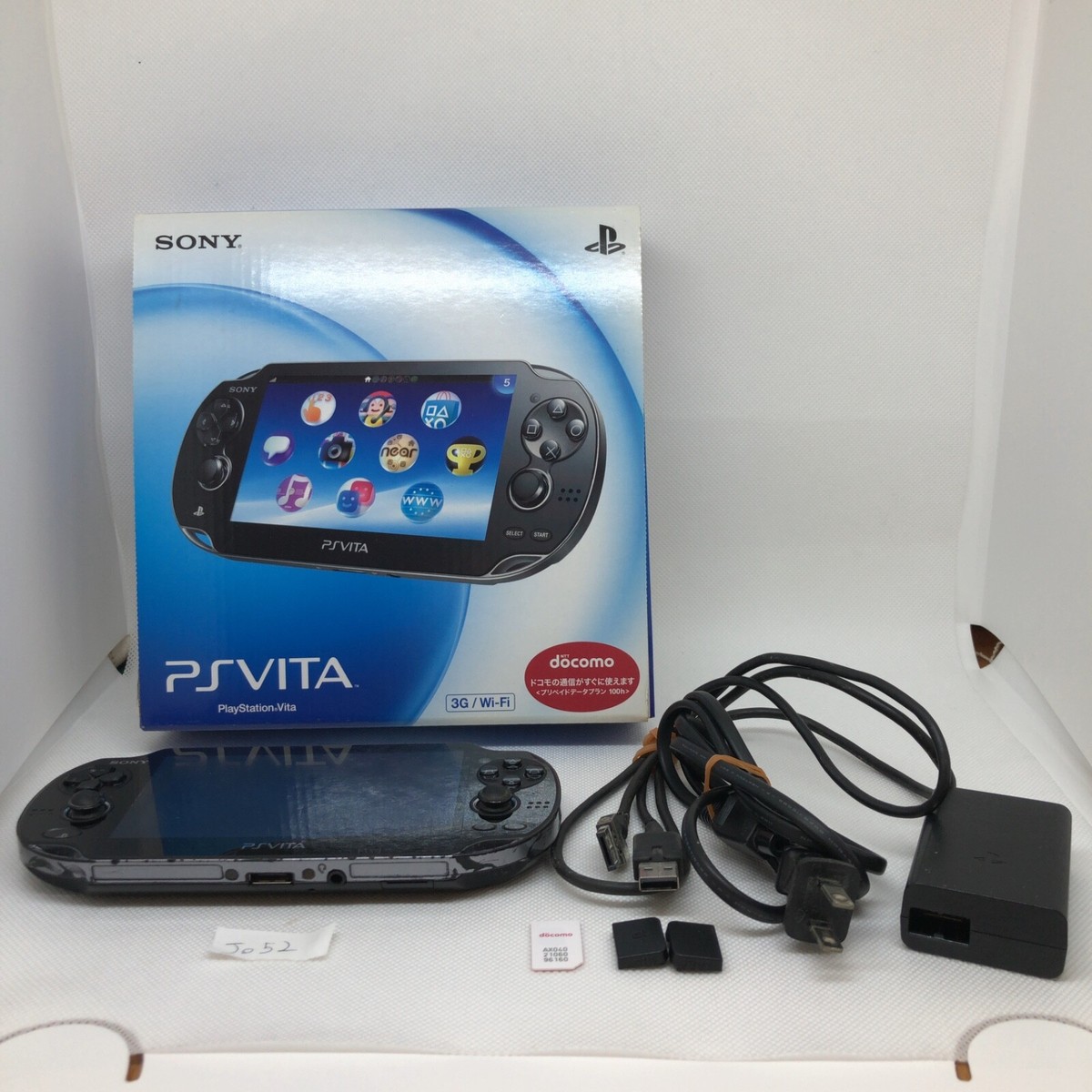 5-137【未使用】PSVITA PCH-1100 クリスタル・ブラック 箱付き Sony PS Vita PCH-1100 Black Handheld Console 3G/Wi-Fi #G4