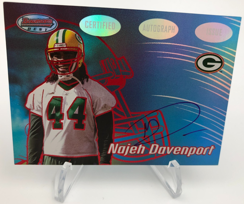 Najeh Davenport Rookie Auto SP/199 Card 2002 Bowman's Best #155 Green Bay Packer