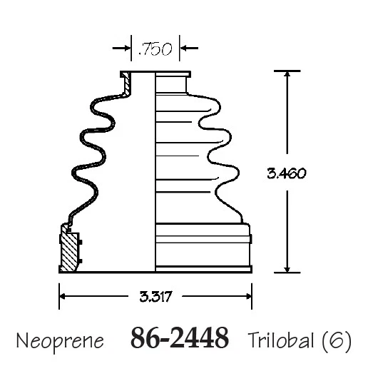 Внутренние и внешние ботинки оси CV для переднего пассажирского Suzuki Grand Vitara 2006-2008 годов выпуска - Изображение 2 из 4
