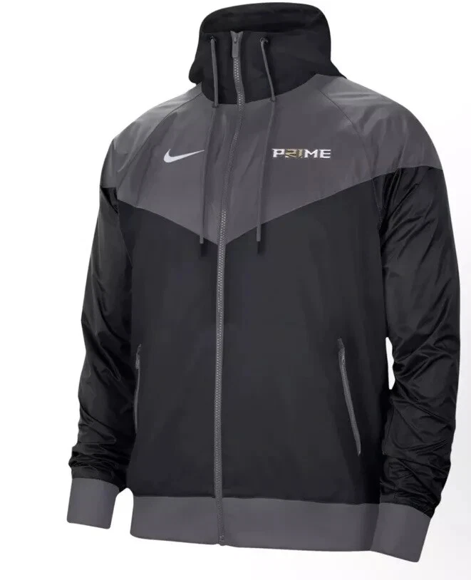 Giacca a vento Nike Coach Prime nera nuova con etichetta taglia S