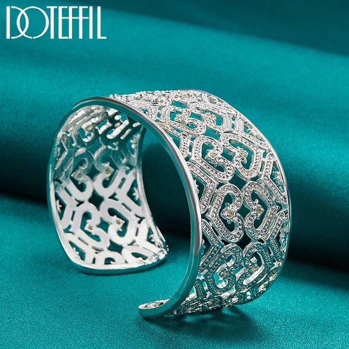 Brazalete Corazón Hueco Doteffil Plata Esterlina 925 30 mm Joyería de Boda - Imagen 5 de 6