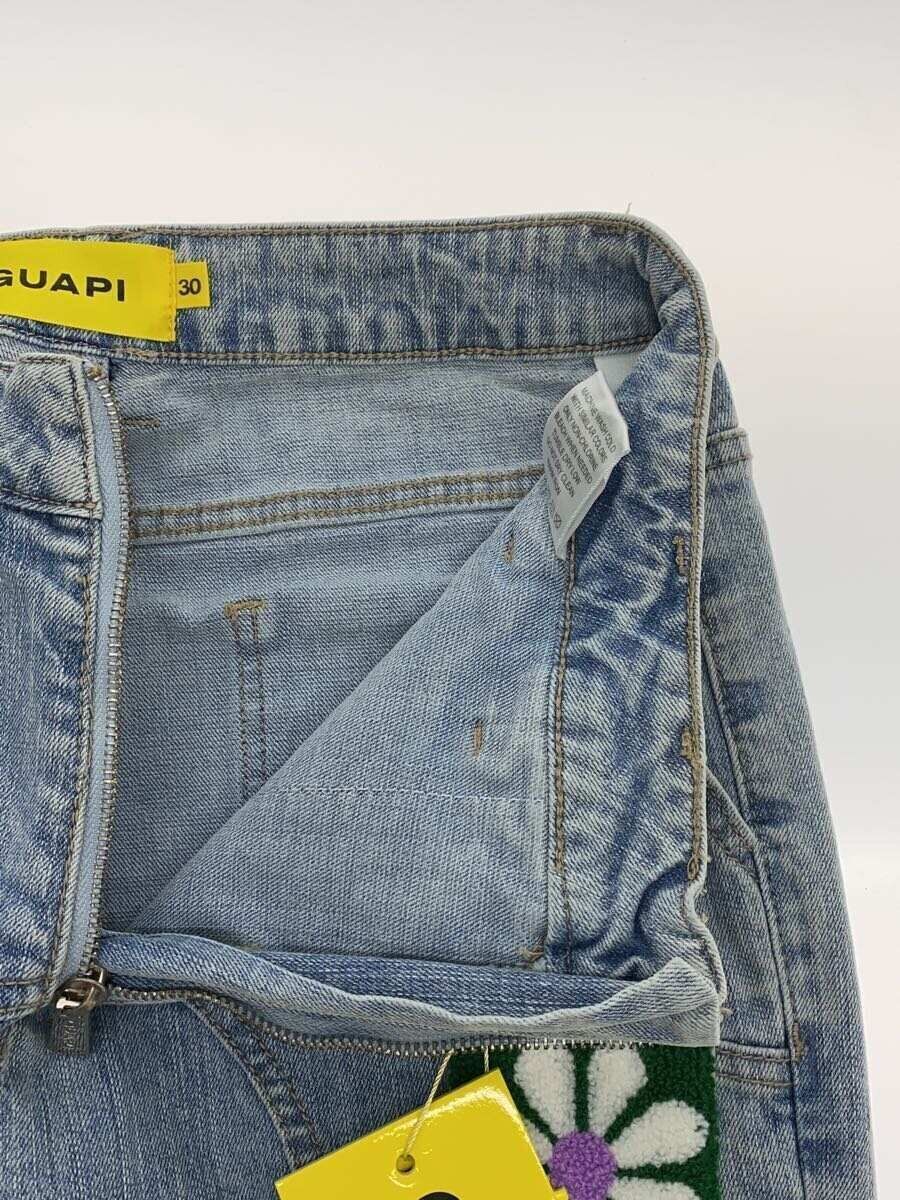 Other Brands Bootcut Pants GUAPI Aqua Blue Flowers Denim 30 Other Brands Bootcut Pants GUAPI Aqua Blue Flowers Denim 30