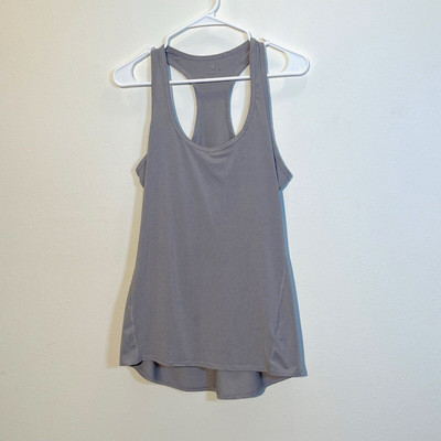 ATHLETA Chi Tank Top Women's Sz Small Light Gray Racerback Running Workout