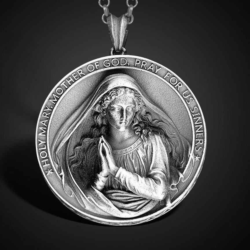 Virgin mary hotsell pendant silver