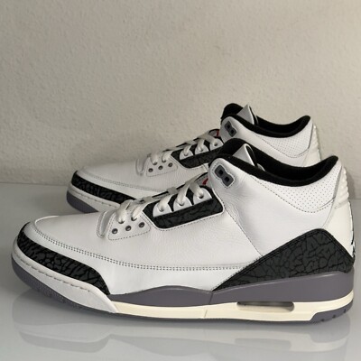 Mens Air Jordan 3 Retro, Summit White,Fire Red, size 13, exc cond! 2013 Air Jordan 3 Retro fire red Men size 13 sku 136064-120  main image 4