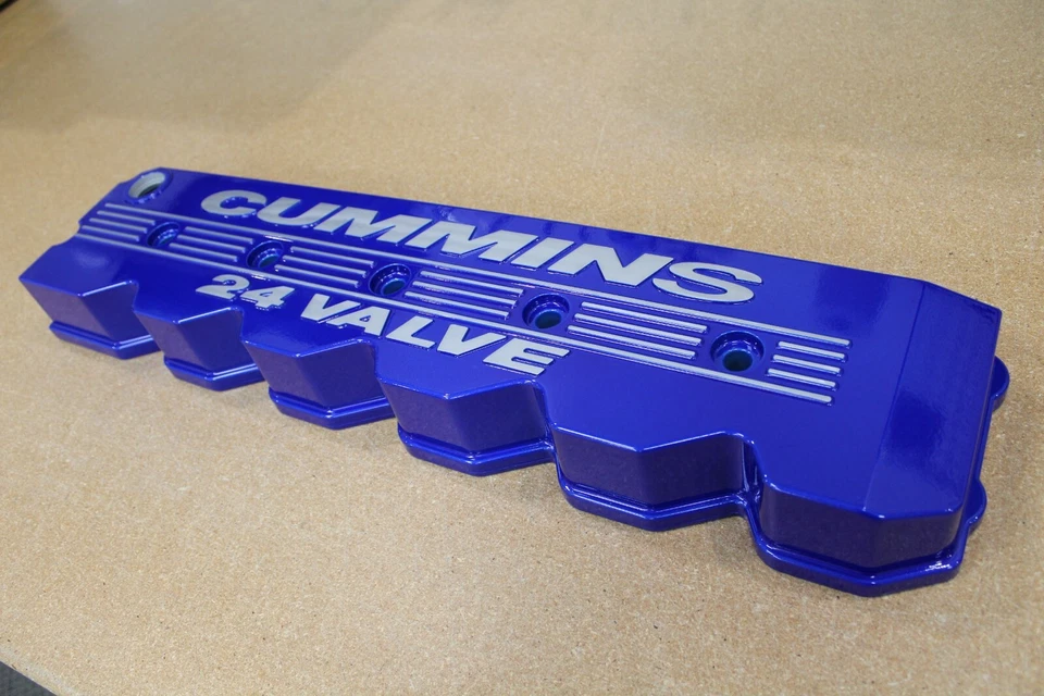 Dodge Ram 1998-2002 turbo diésel 5,9 L Cummins cubierta de válvula con recubrimiento en polvo ilusión Foto 3 de 4