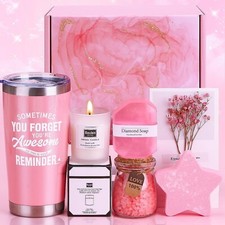 Birthday Pamper Gifts for Women, Unique Self Care Package Relaxation Spa Bath Se