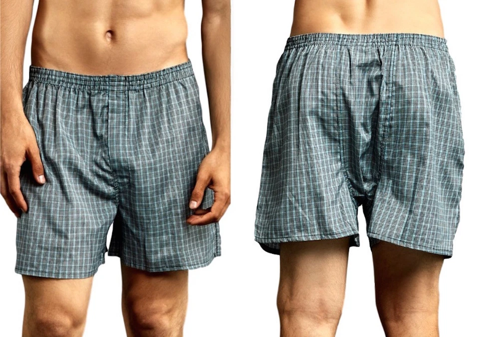 Power New 6 pack Mens Plaid Boxer Short Trunk Underwear Lot LIGHT Weight S-3X - Image 2 of 4