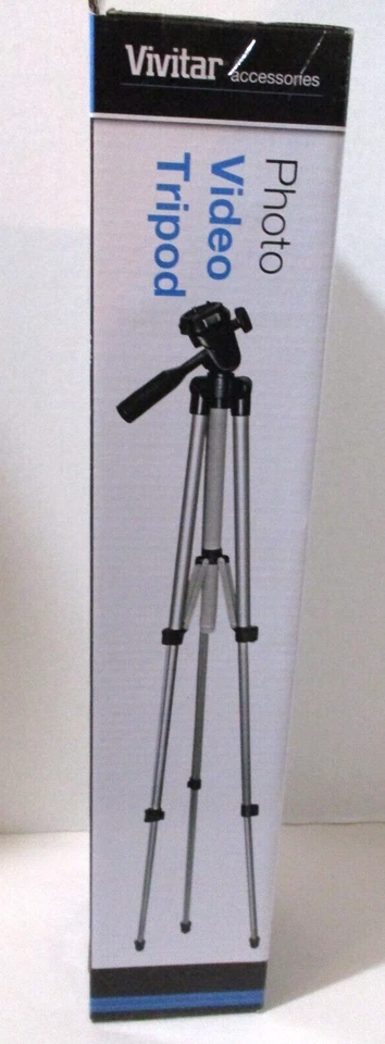 Photo Video Light Vivitar 50" Tripod & Case for Canon Vixia HF W10 WII + Others - Image 3 of 4