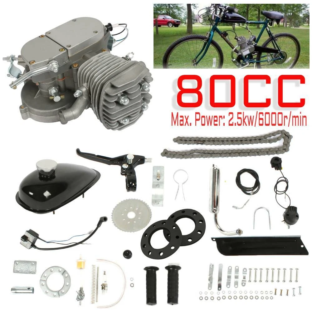 80cc Bike Bicycle Motorized 2 Stroke Petrol Gas Motor Engine Kit Scooter 80 CC