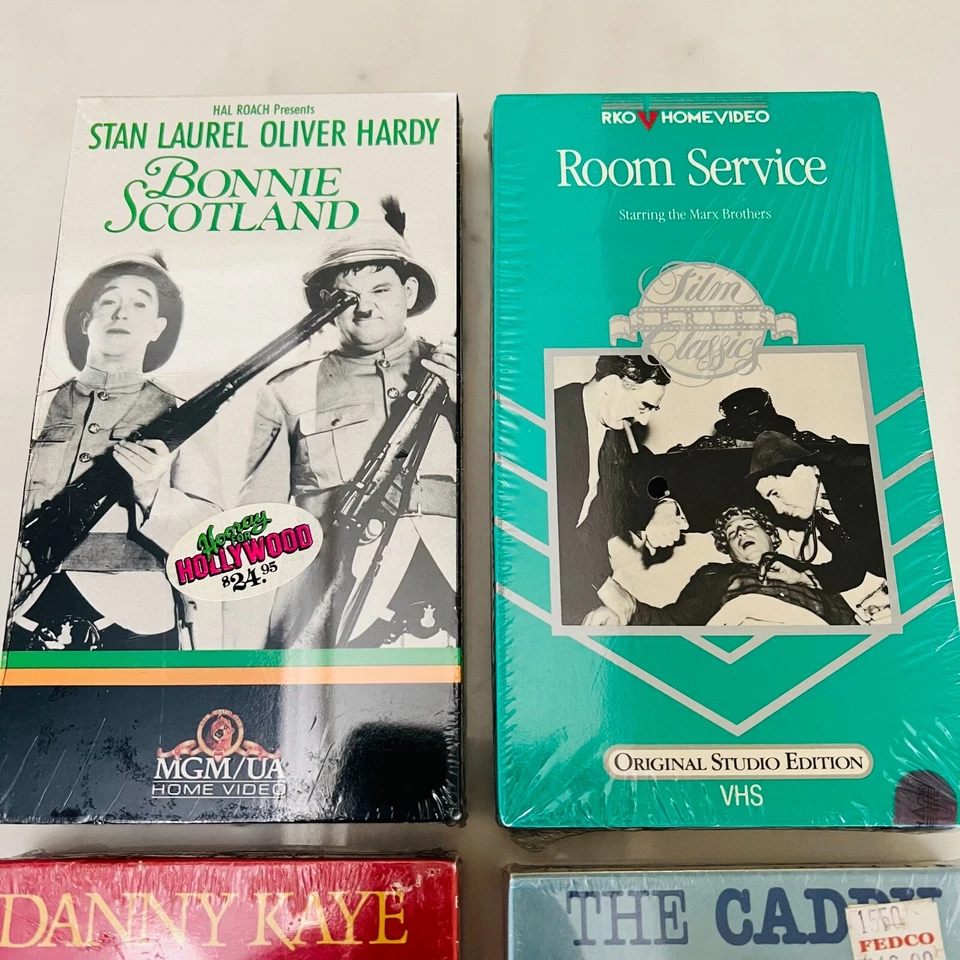 (4) Sealed VHS Classic Comedy - Jerry Lewis - Marx - Laurel & Hardy - Danny Kaye - Image 3 of 4