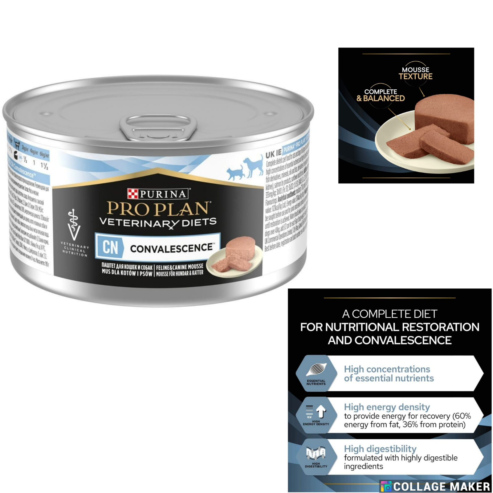 Convalescence Recovery Purina Pro Plan Diets CN Food Cats Dogs, 24x195g