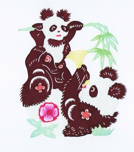 Lote de 3 paquetes Zhou par de cortes de papel panda 10 pequeñas piezas coloridas - Imagen 5 de 11