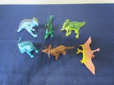 Lot of 6 Hard Plastic Dinosaurs Med. Size