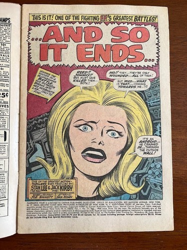 FANTASTIC FOUR # 71 VERY GOOD MARVEL COMICS 1968 STAN LEE JACK KIRBY - Picture 2 of 2