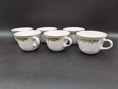 7 Corelle By Corning Spring Blossom Crazy Daisy Coffee Mugs Tea Cups - Excellent