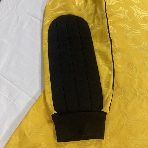 Vintage Adidas L Goalie Jersey Polo Elbow Pads Yellow 3 Stripes Logo 80s 90s USA - Picture 13 of 18