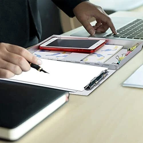 Small Aluminum Clipboard with Storage(Memo Size) Recycled Metal Snapak Form - Image 4 of 4