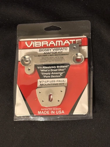 Vibramate V7-LP for Bigsby B7 tremolo and Gibson Les Paul guitar.  Aluminum