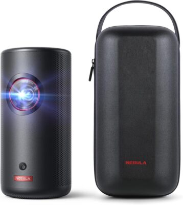 NEBULA Capsule 3 Laser, Outdoor Portable Smart TV Projector with case bundle