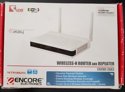 Encore Electronics ENHW1-2AN3 802.11n Wireless-N Router and Repeater | eBay