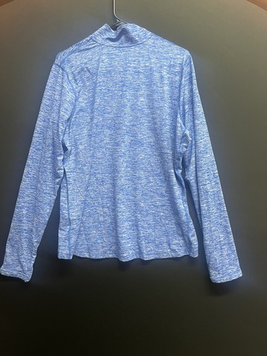 Nike Shirt Girls XL Blue Dri-Fit 1/4 Zip Mock Neck Long Sleeve Running Youth - Picture 4 of 7