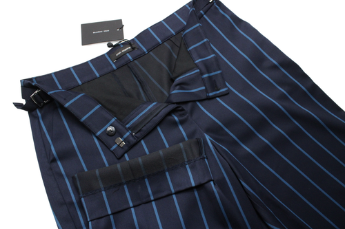 COP COPINE Pantalon Trousers Women's (EU) 38 Belted Regular Fit Pinstriped - Picture 5 of 12