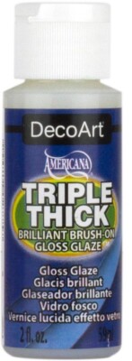 DecoArt Triple Thick Brilliant Brush-On Gloss Glaze 2 oz