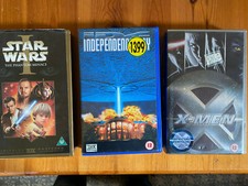 three Futureistic Sci fi Star wars Independance day X-men iVHS PAL Video s