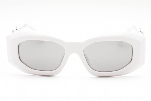 Occhiali da sole VERSACE VE4425U 314/6G montatura bianca grigio specchio lenti argento 54 mm - Foto 4 di 4