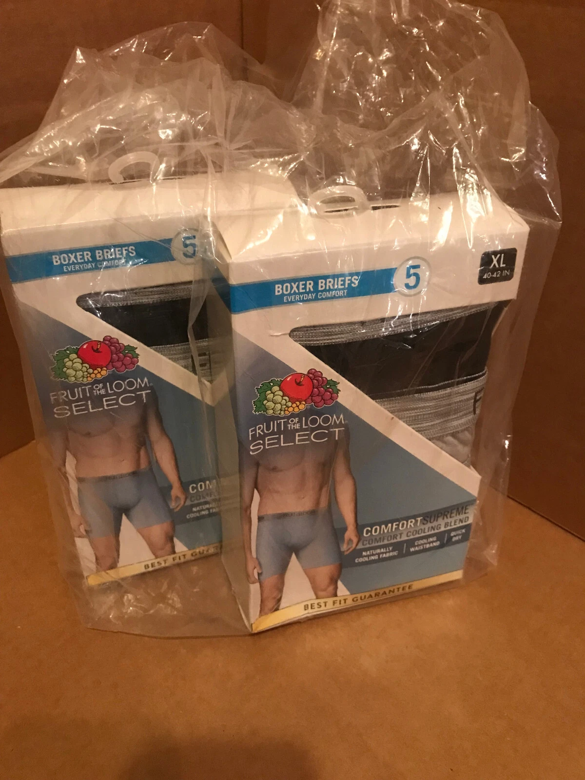 Boxer homme Fruit of the Loom Select confort refroidissement suprême XL 40 42