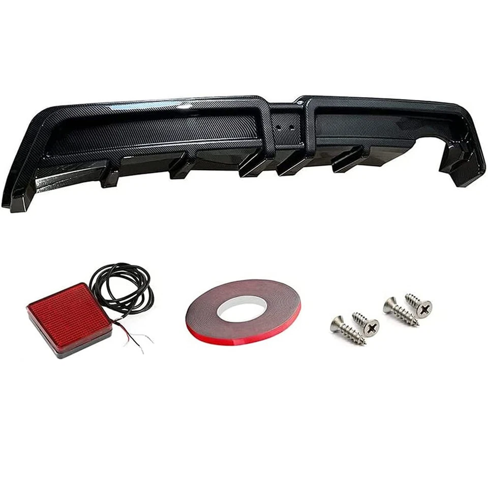 Difusor de parachoques trasero labio estilo Mu-gen RR ABS compatible con Honda Civic 2006-2011 4 puertas Foto 4 de 4