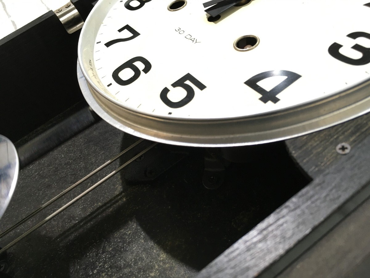 Vintage Mid-Century Aichi Tokei Wood 30-Day Wall Clock MCM JAPAN