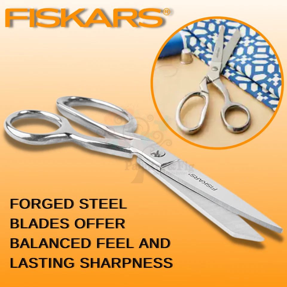 Fiskars 8" Forged Steel Scissors - Bent Handle, Ultra Sharp, Fabric, Dressmakers - Image 4 of 4