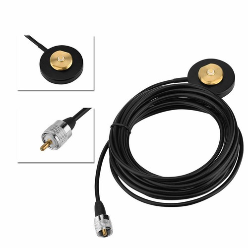 UHF/VHF NMO Mount Magnetic Base For Car Taxi Mobile Radio Antenna w/ RG-58 Cable - Afbeelding 3 van 7