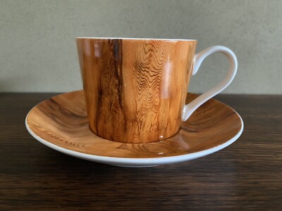 Maxwell &Williams Cashmere Timbergrain Fine Bone China Duo Tea set Excellent Con