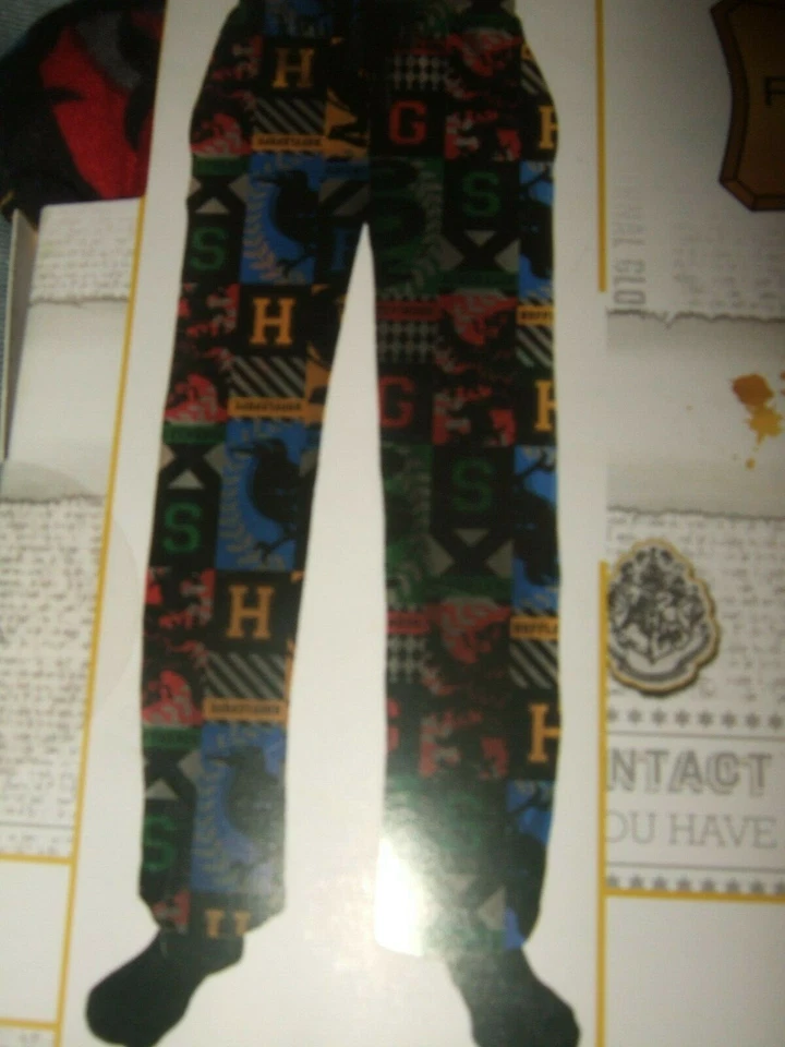 Harry Potter Hogwarts Gryffindor Hufflepuff Slytherin Varita Pijama Pantalones de Salón Foto 2 de 4