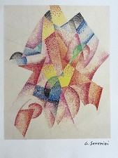 Gino Severini Litografia 1966 Litografia COA pubblicata (Giacomo Balla)